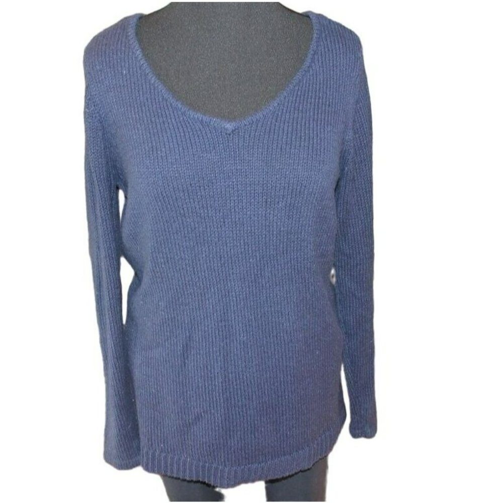 Lauren Conrad Navy Blue Sweater size XL Long Sleeve Pullover Tunic